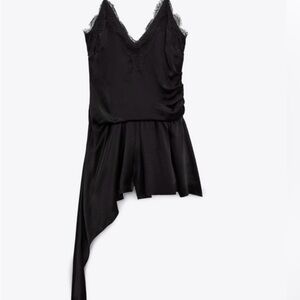 Elegant Black Asymmetrical Dress